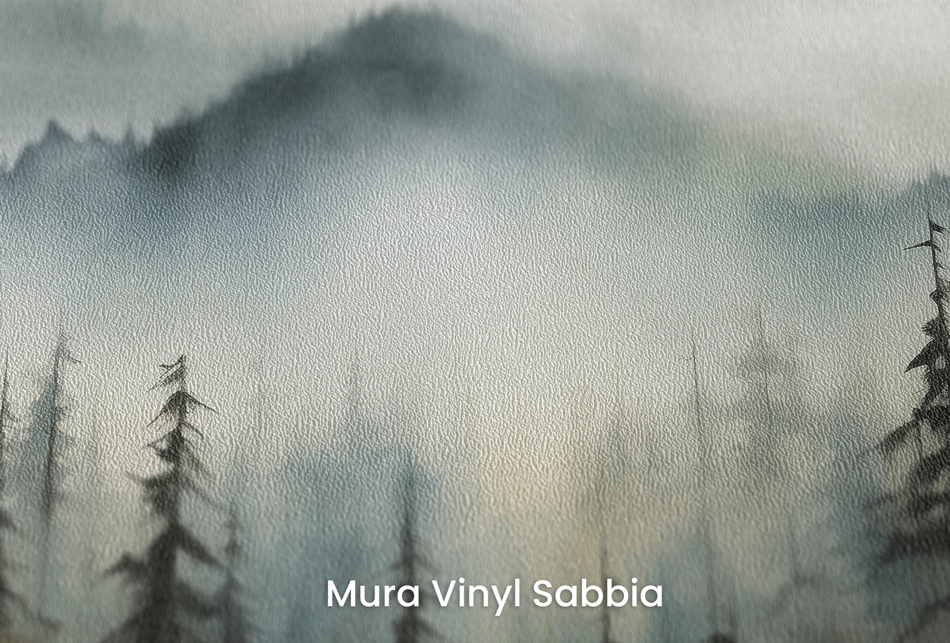 Zbliżenie na artystyczną fototapetę o nazwie Shadowed Valley na podłożu Mura Vinyl Sabbia struktura grubego ziarna piasku.