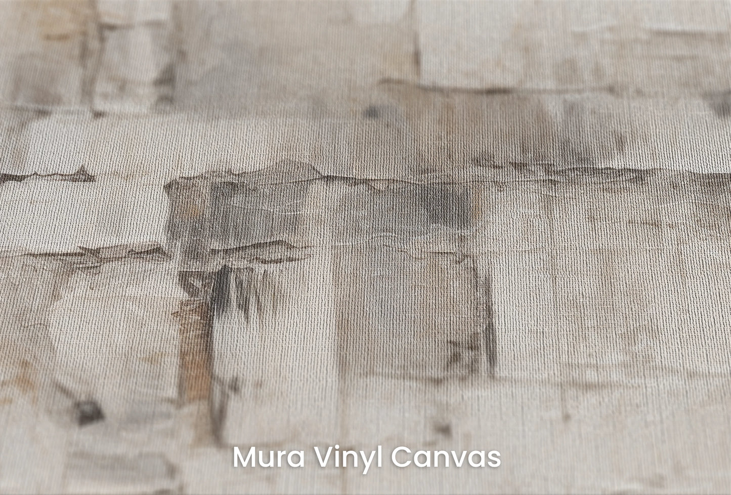 Zbliżenie na artystyczną fototapetę o nazwie Parchment Tactile na podłożu Mura Vinyl Canvas - faktura naturalnego płótna.