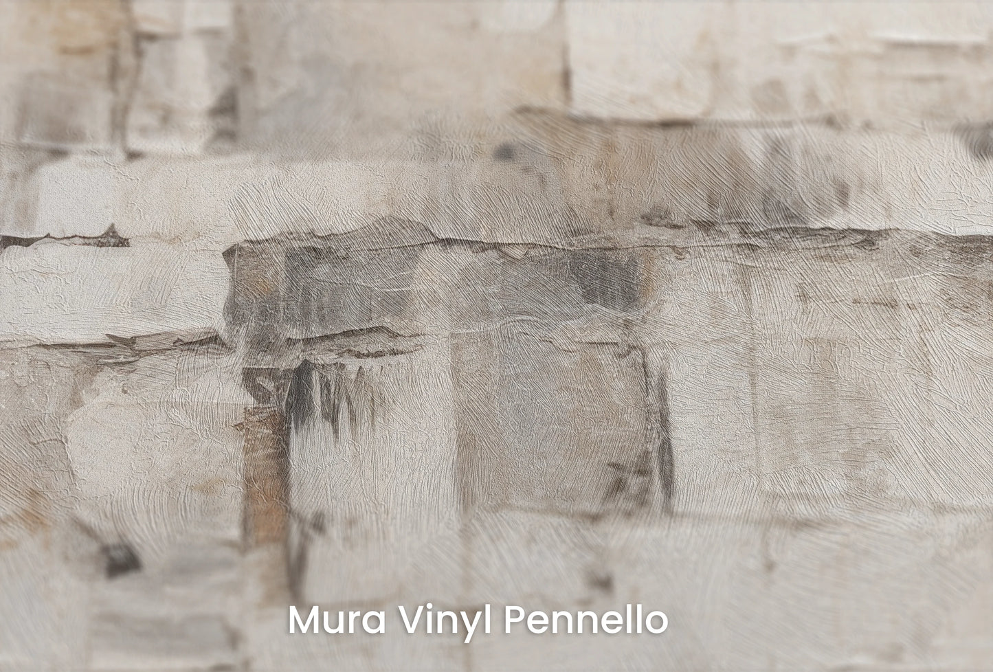 Zbliżenie na artystyczną fototapetę o nazwie Parchment Tactile na podłożu Mura Vinyl Pennello - faktura pociągnięć pędzla malarskiego.