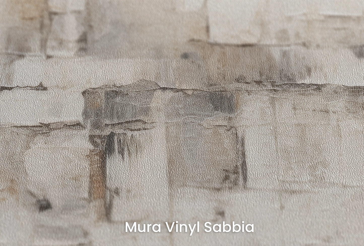 Zbliżenie na artystyczną fototapetę o nazwie Parchment Tactile na podłożu Mura Vinyl Sabbia struktura grubego ziarna piasku.