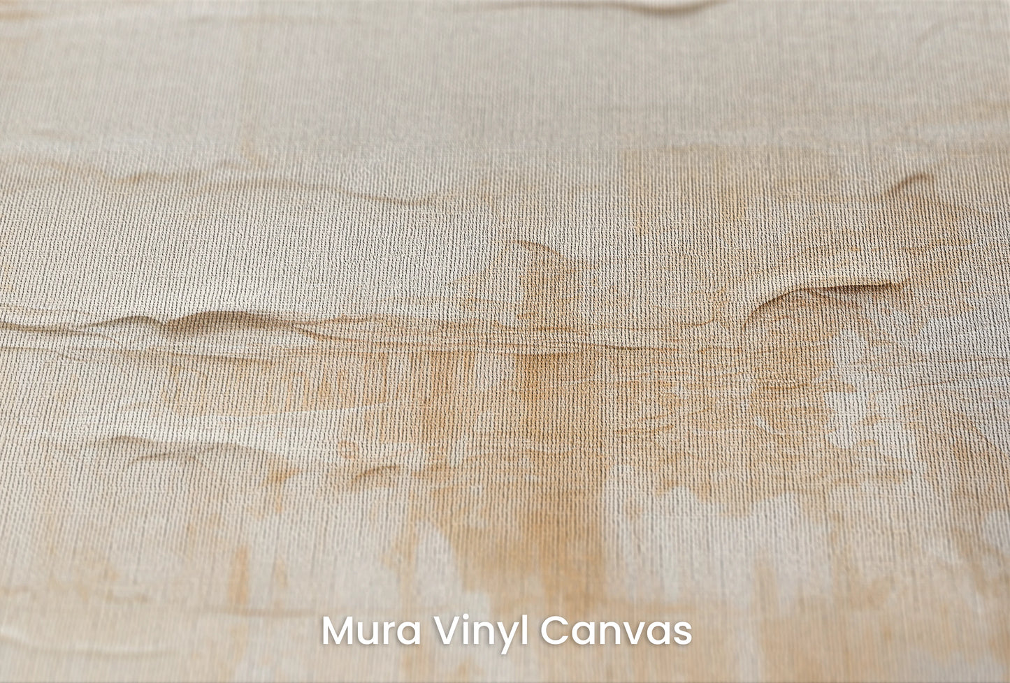 Zbliżenie na artystyczną fototapetę o nazwie Cream Stratums na podłożu Mura Vinyl Canvas - faktura naturalnego płótna.