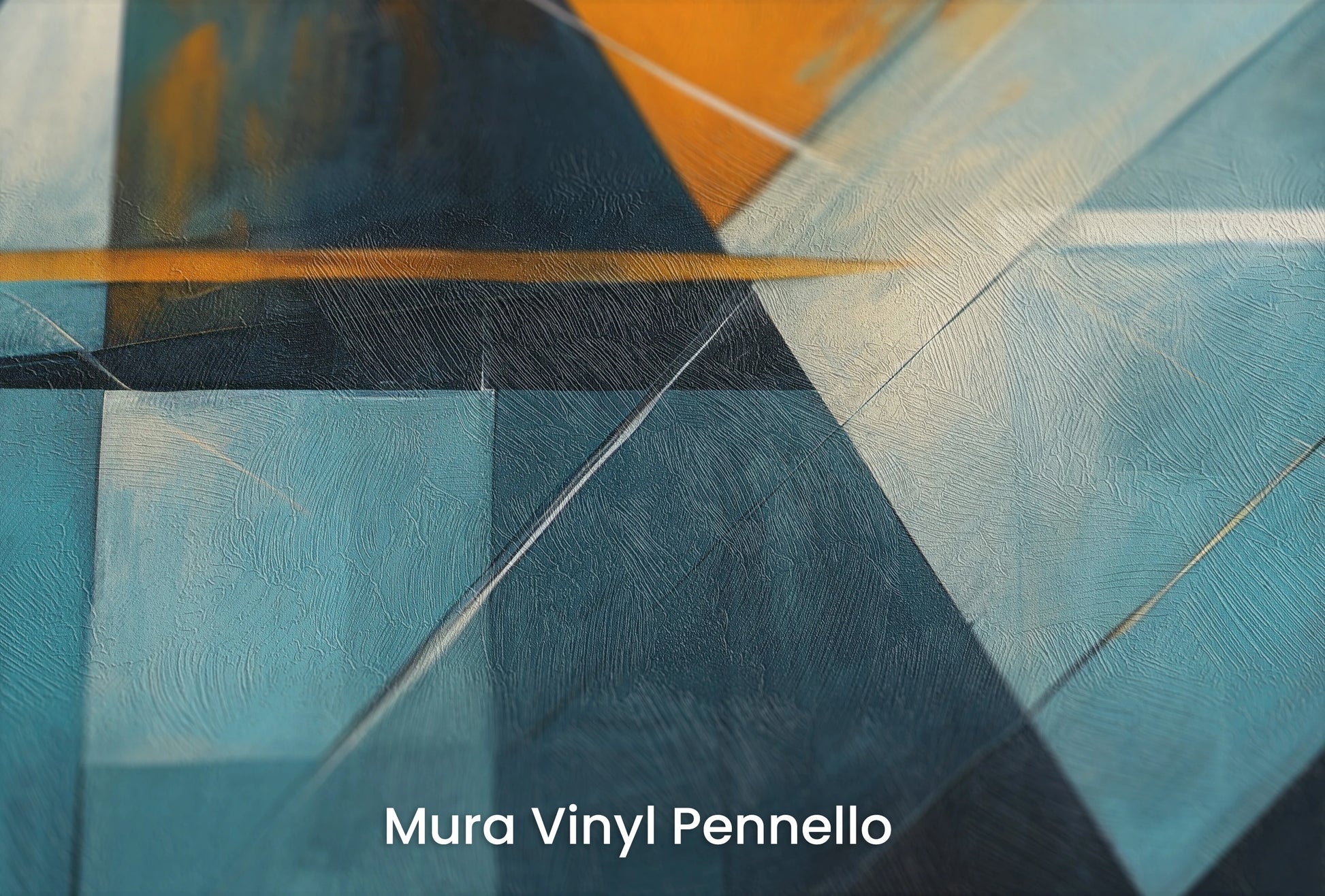 Zbliżenie na artystyczną fototapetę o nazwie Dynamic Contrast #4 na podłożu Mura Vinyl Pennello - faktura pociągnięć pędzla malarskiego.
