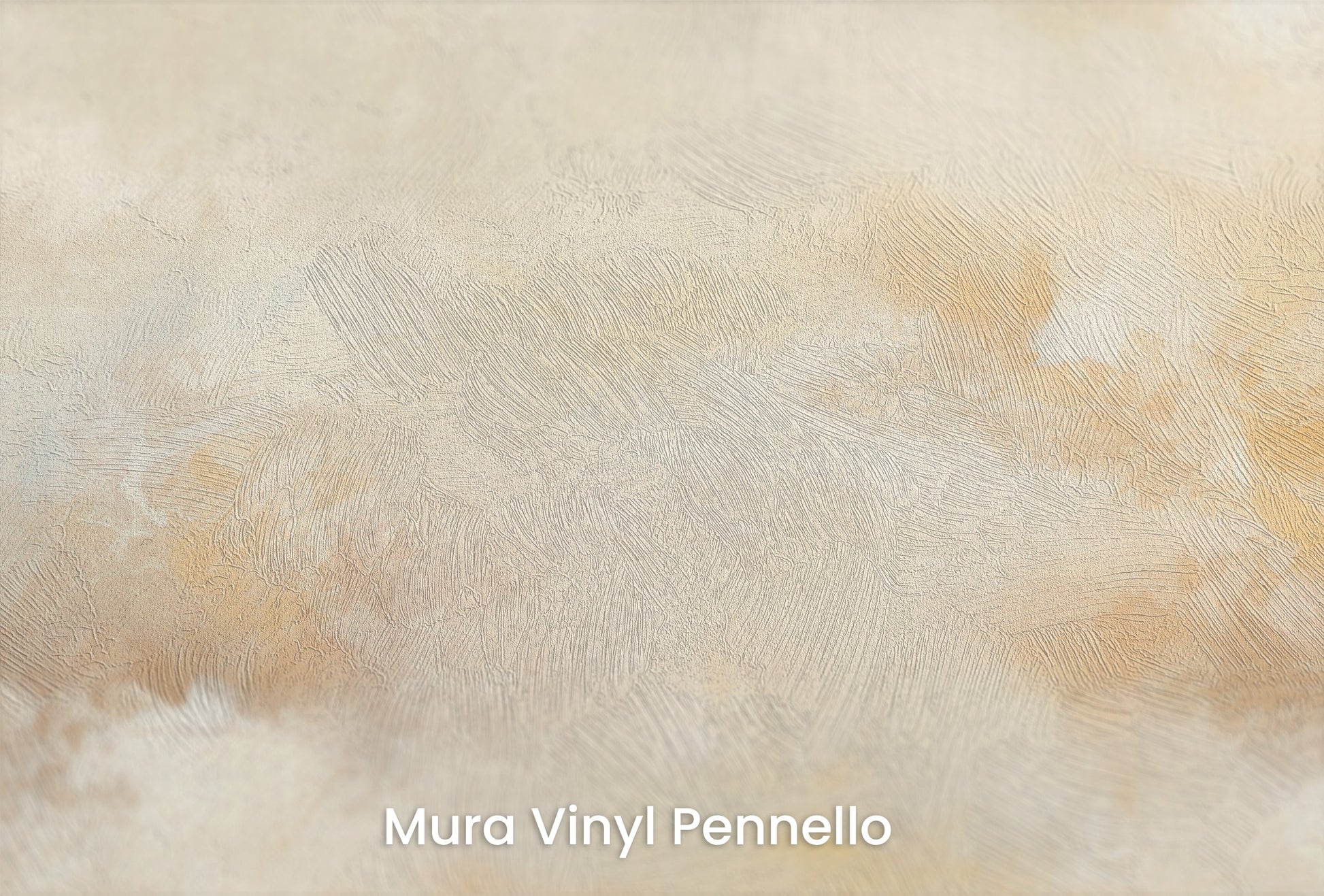 Zbliżenie na artystyczną fototapetę o nazwie AURORAL DREAMSCAPE na podłożu Mura Vinyl Pennello - faktura pociągnięć pędzla malarskiego.