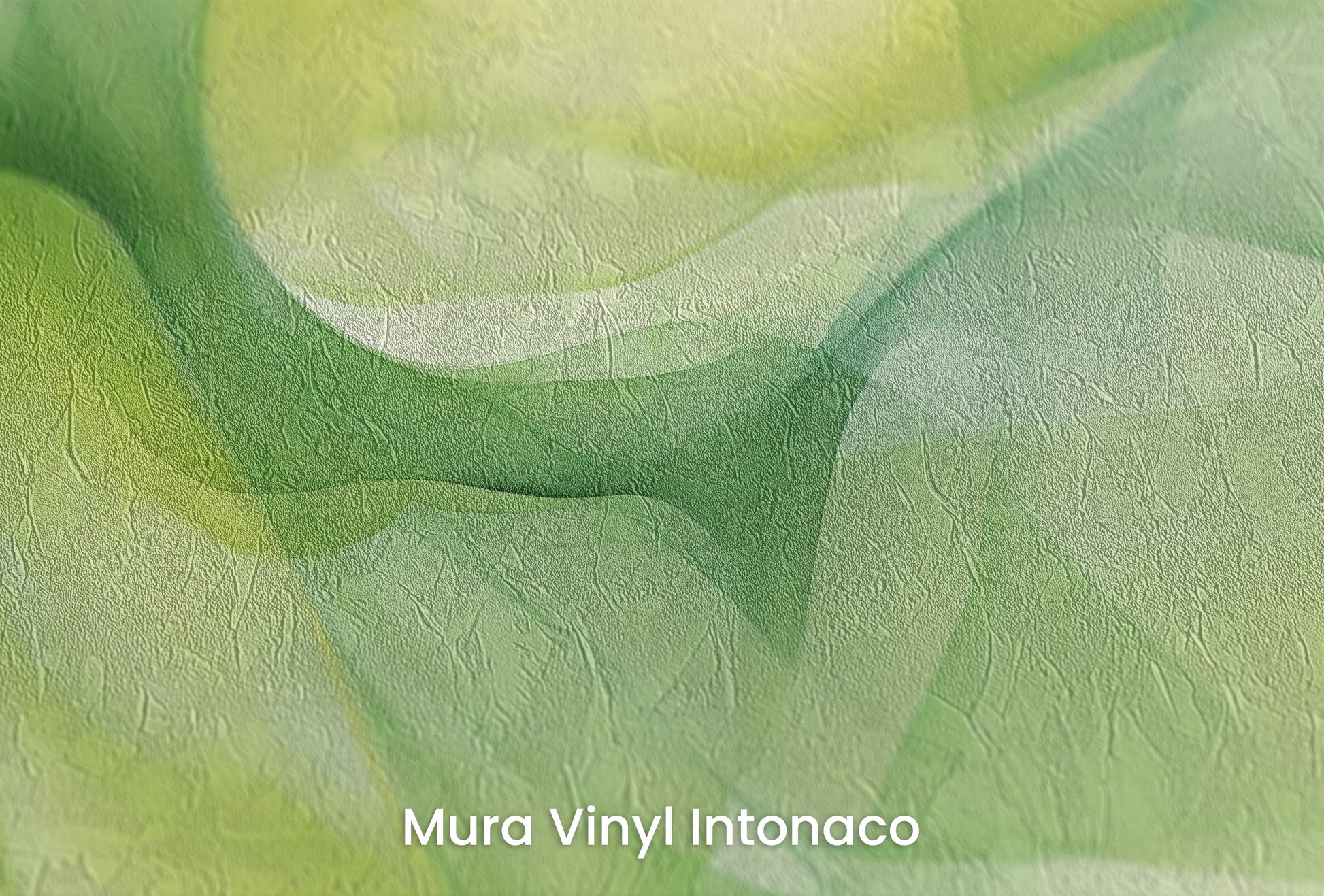 Zbliżenie na artystyczną fototapetę o nazwie Żółty Wir na podłożu Mura Vinyl Intonaco - struktura tartego tynku.