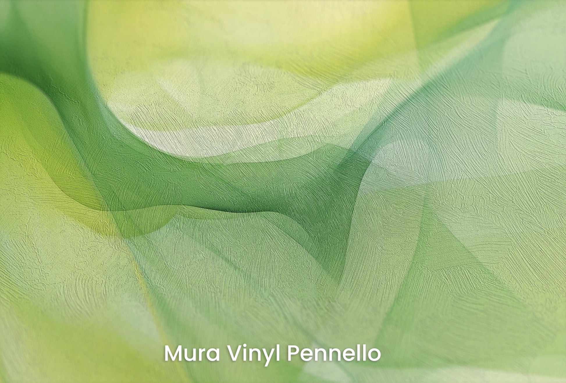 Zbliżenie na artystyczną fototapetę o nazwie Żółty Wir na podłożu Mura Vinyl Pennello - faktura pociągnięć pędzla malarskiego.