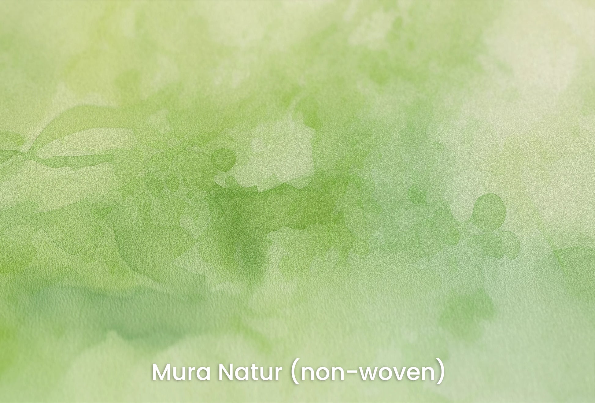 Zbliżenie na artystyczną fototapetę o nazwie Leśna Mgła na podłożu Mura Natur (non-woven) - naturalne i ekologiczne podłoże.