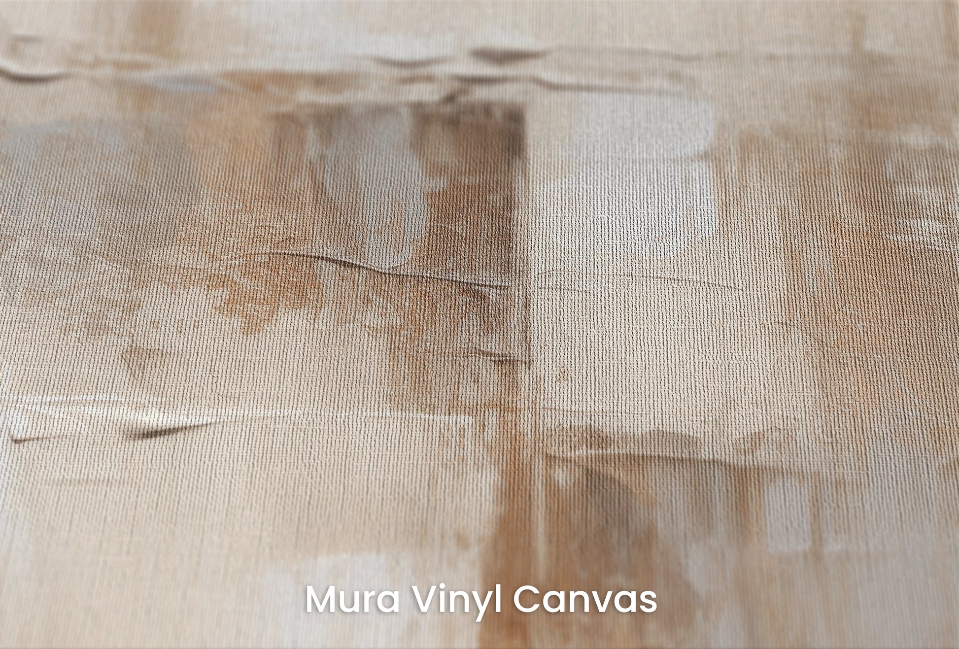 Zbliżenie na artystyczną fototapetę o nazwie Urban Fresco na podłożu Mura Vinyl Canvas - faktura naturalnego płótna.