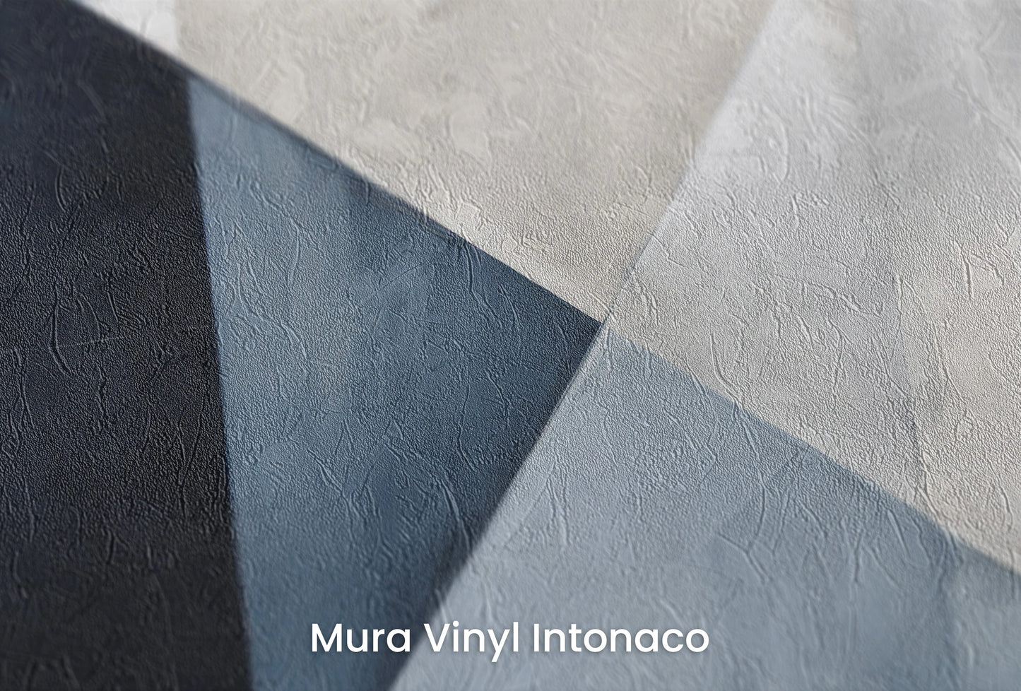 Zbliżenie na artystyczną fototapetę o nazwie Monochrome Sails II na podłożu Mura Vinyl Intonaco - struktura tartego tynku.