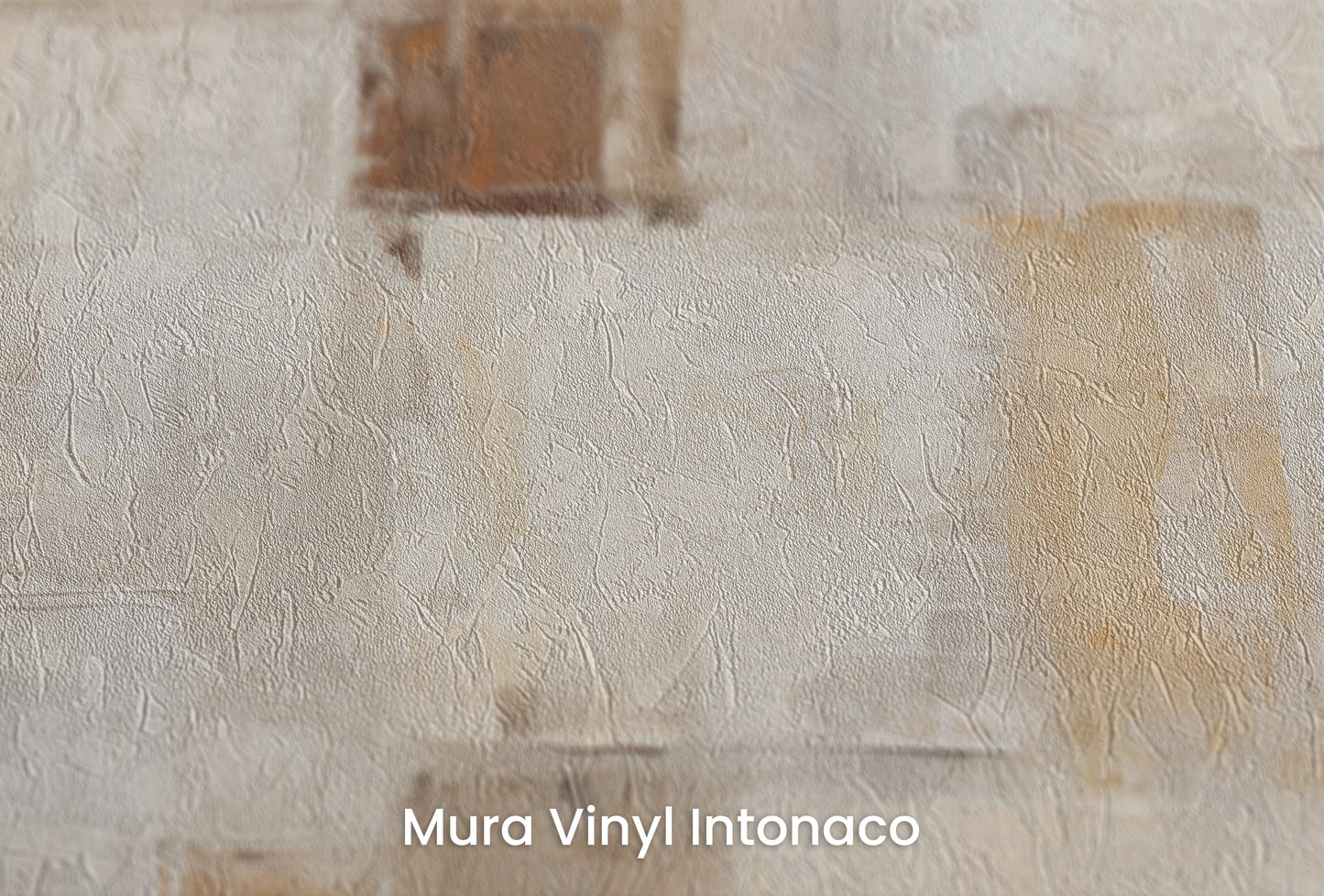Zbliżenie na artystyczną fototapetę o nazwie Neutral Geometry na podłożu Mura Vinyl Intonaco - struktura tartego tynku.