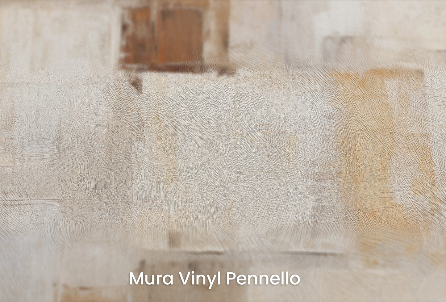 Zbliżenie na artystyczną fototapetę o nazwie Neutral Geometry na podłożu Mura Vinyl Pennello - faktura pociągnięć pędzla malarskiego.