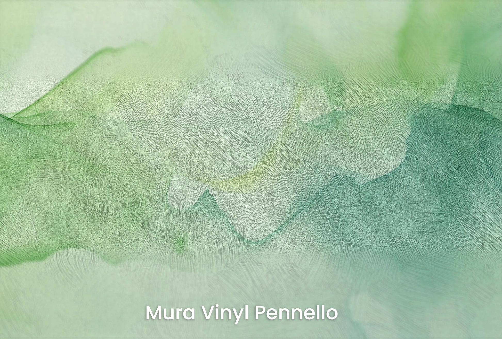 Zbliżenie na artystyczną fototapetę o nazwie Aquatic Whisper na podłożu Mura Vinyl Pennello - faktura pociągnięć pędzla malarskiego.
