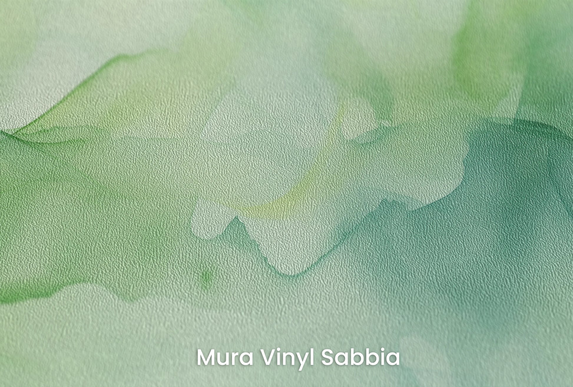 Zbliżenie na artystyczną fototapetę o nazwie Aquatic Whisper na podłożu Mura Vinyl Sabbia struktura grubego ziarna piasku.