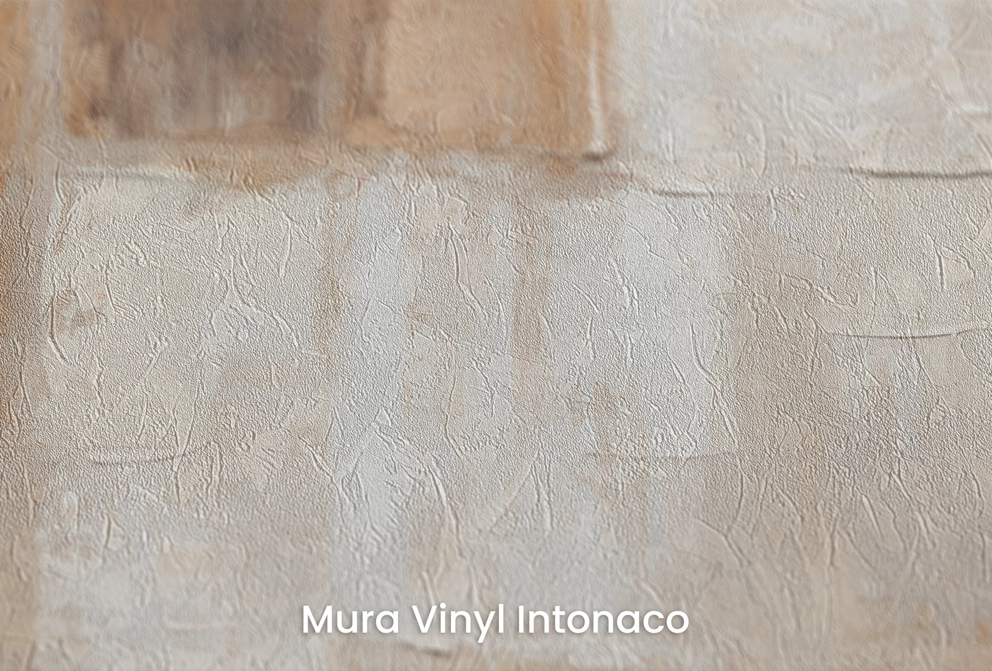 Zbliżenie na artystyczną fototapetę o nazwie Contemporary Blocks na podłożu Mura Vinyl Intonaco - struktura tartego tynku.