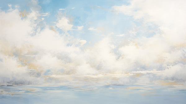 BRUME AURORALE HORIZON - papier peint artistique abstrait avec béton et nuages