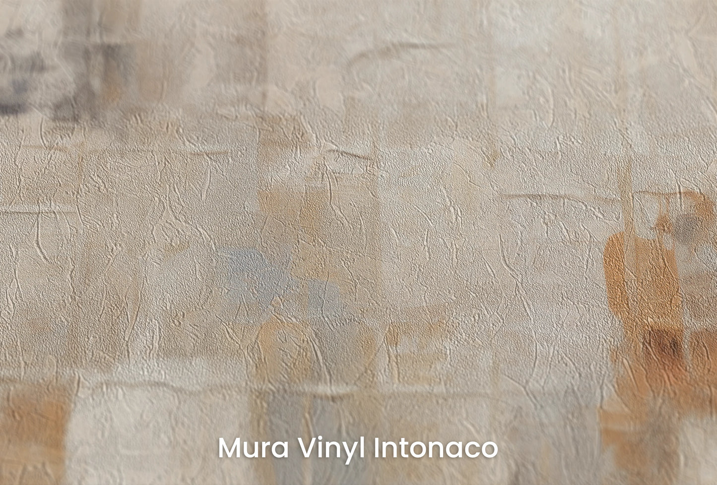 Zbliżenie na artystyczną fototapetę o nazwie Urban Harmony na podłożu Mura Vinyl Intonaco - struktura tartego tynku.