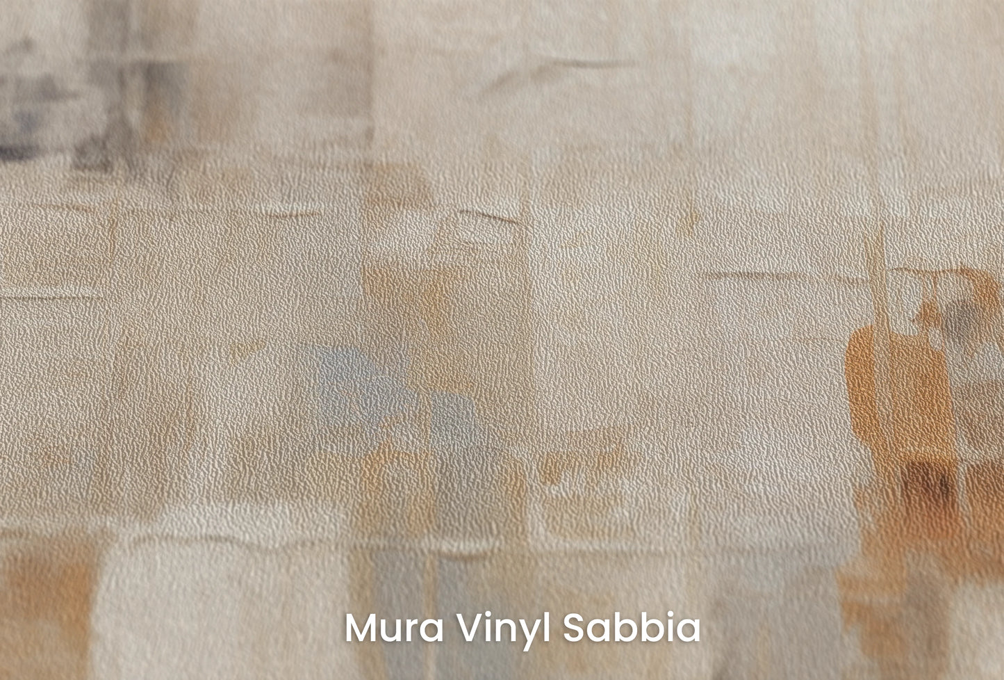 Zbliżenie na artystyczną fototapetę o nazwie Urban Harmony na podłożu Mura Vinyl Sabbia struktura grubego ziarna piasku.