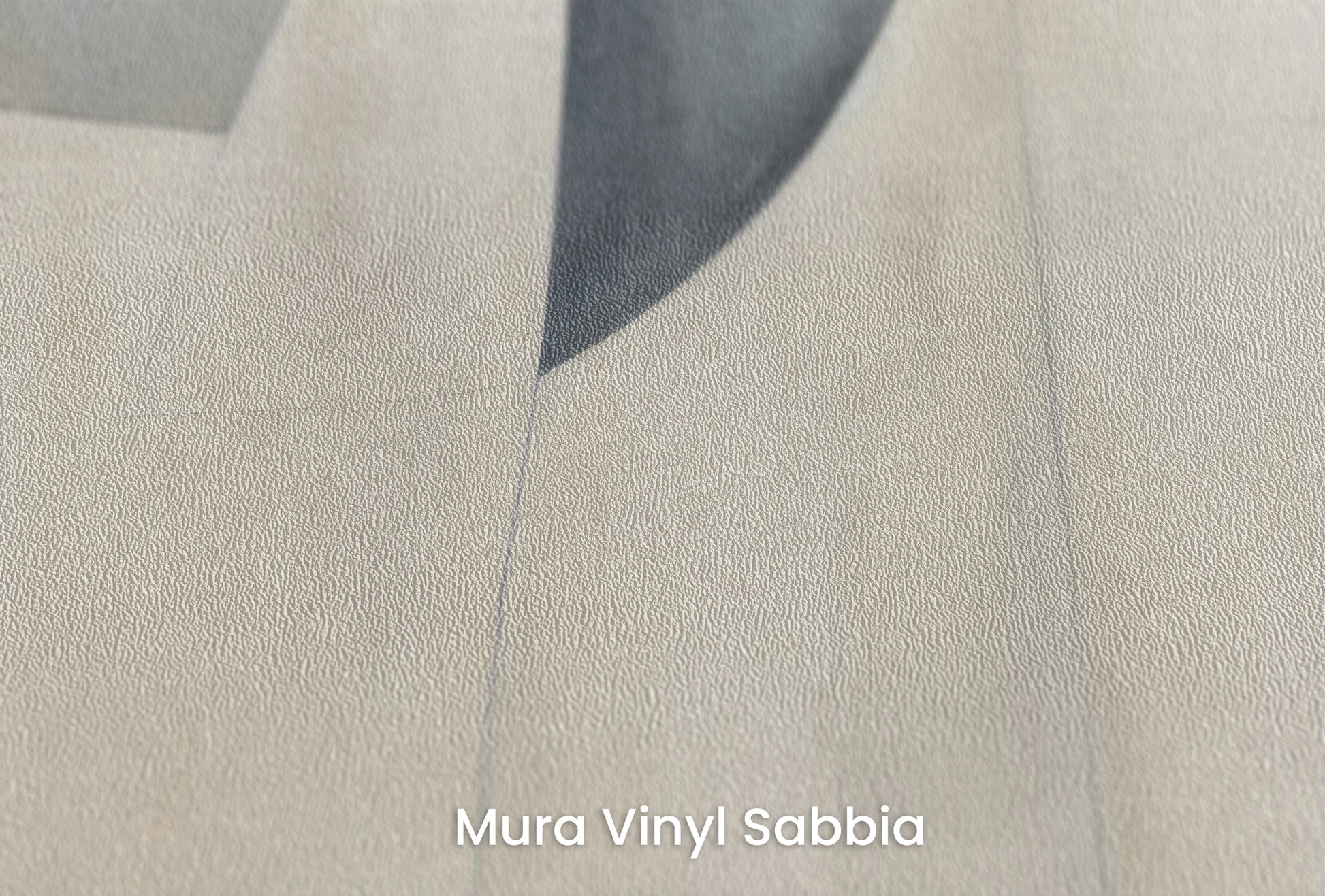 Zbliżenie na artystyczną fototapetę o nazwie Geometric Harmony #5 na podłożu Mura Vinyl Sabbia struktura grubego ziarna piasku.