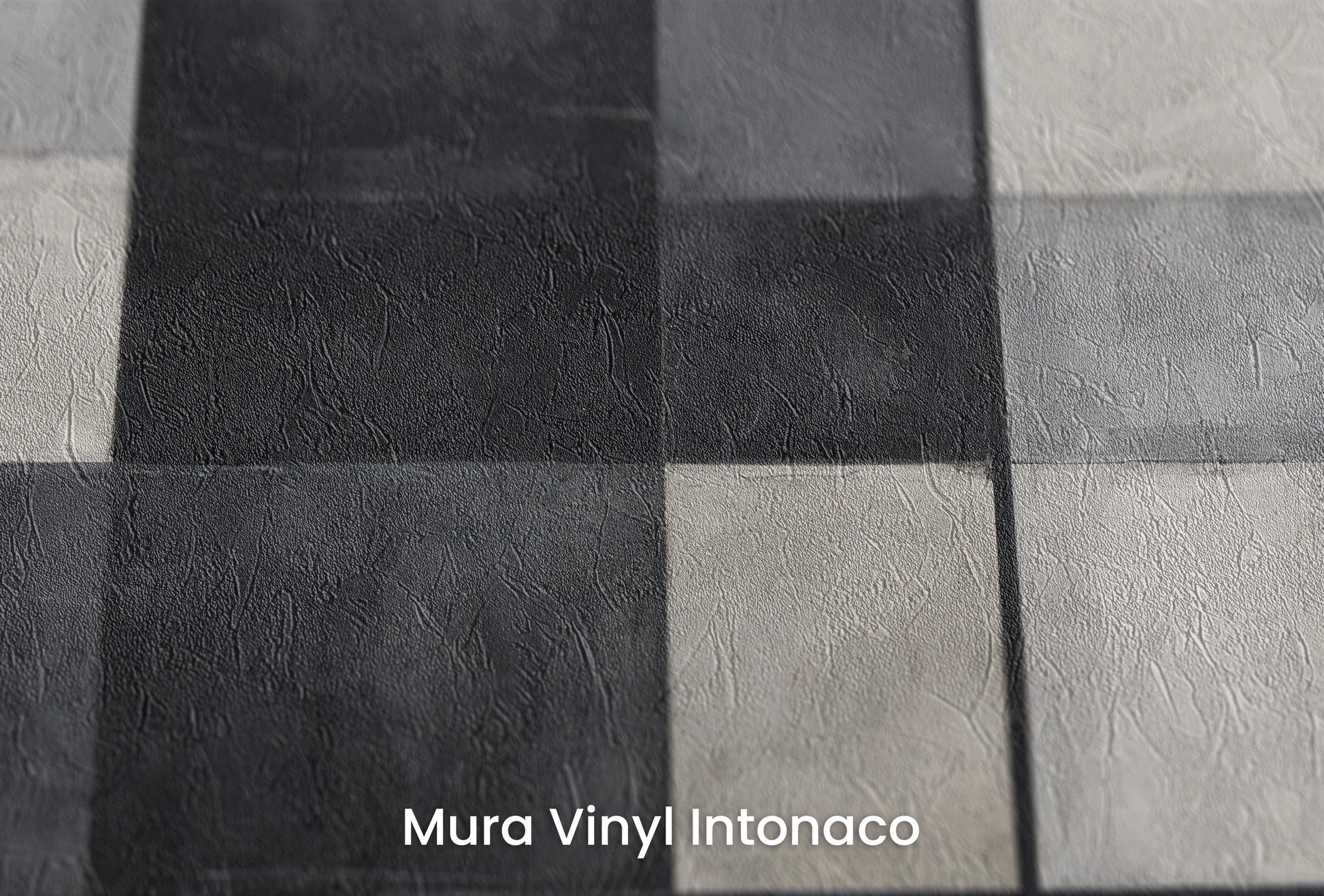 Zbliżenie na artystyczną fototapetę o nazwie Monochromatic Elegance #3 na podłożu Mura Vinyl Intonaco - struktura tartego tynku.