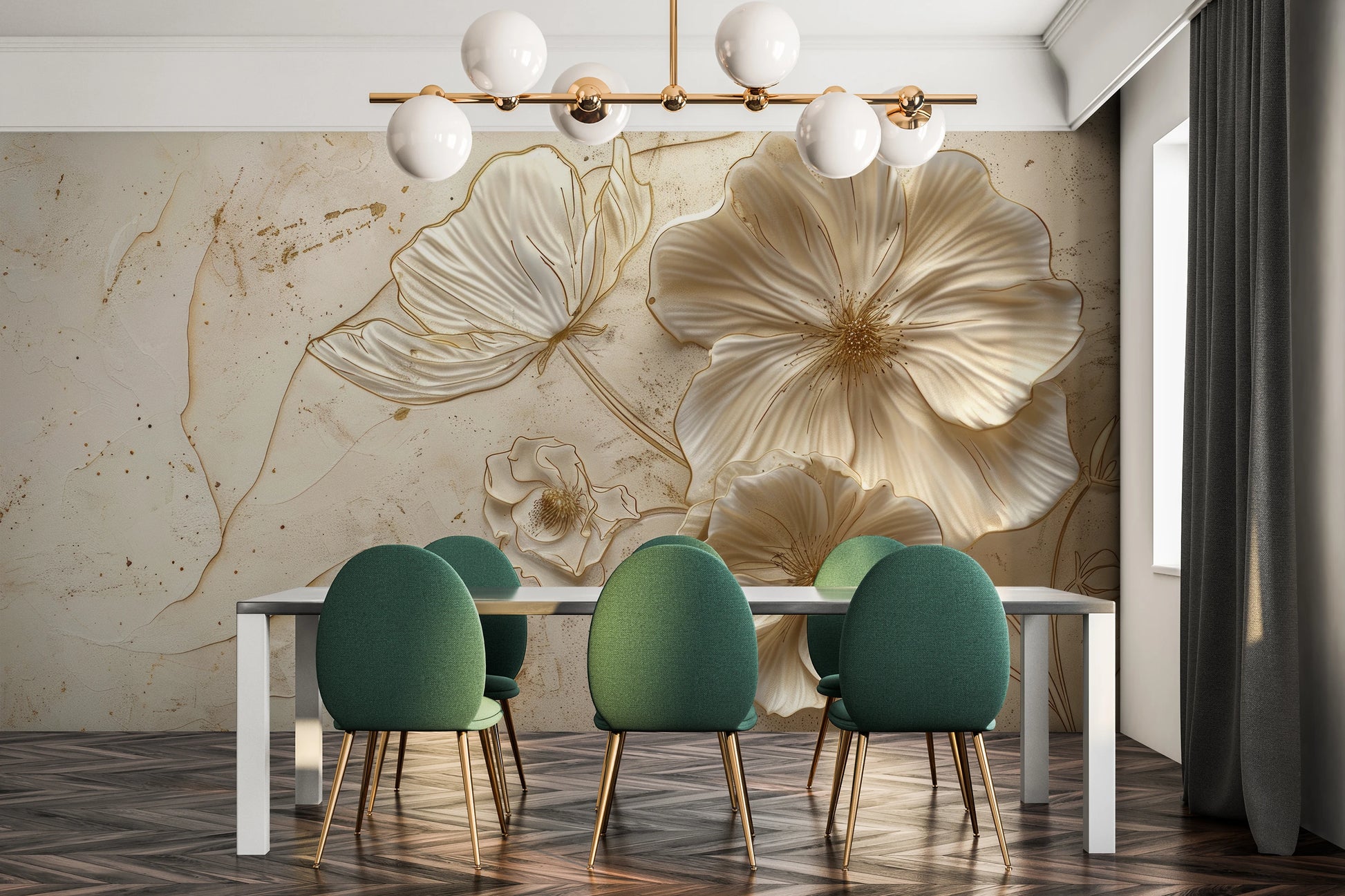 Fototapeta o nazwie Golden Petals użyta w aranzacji wnętrza.