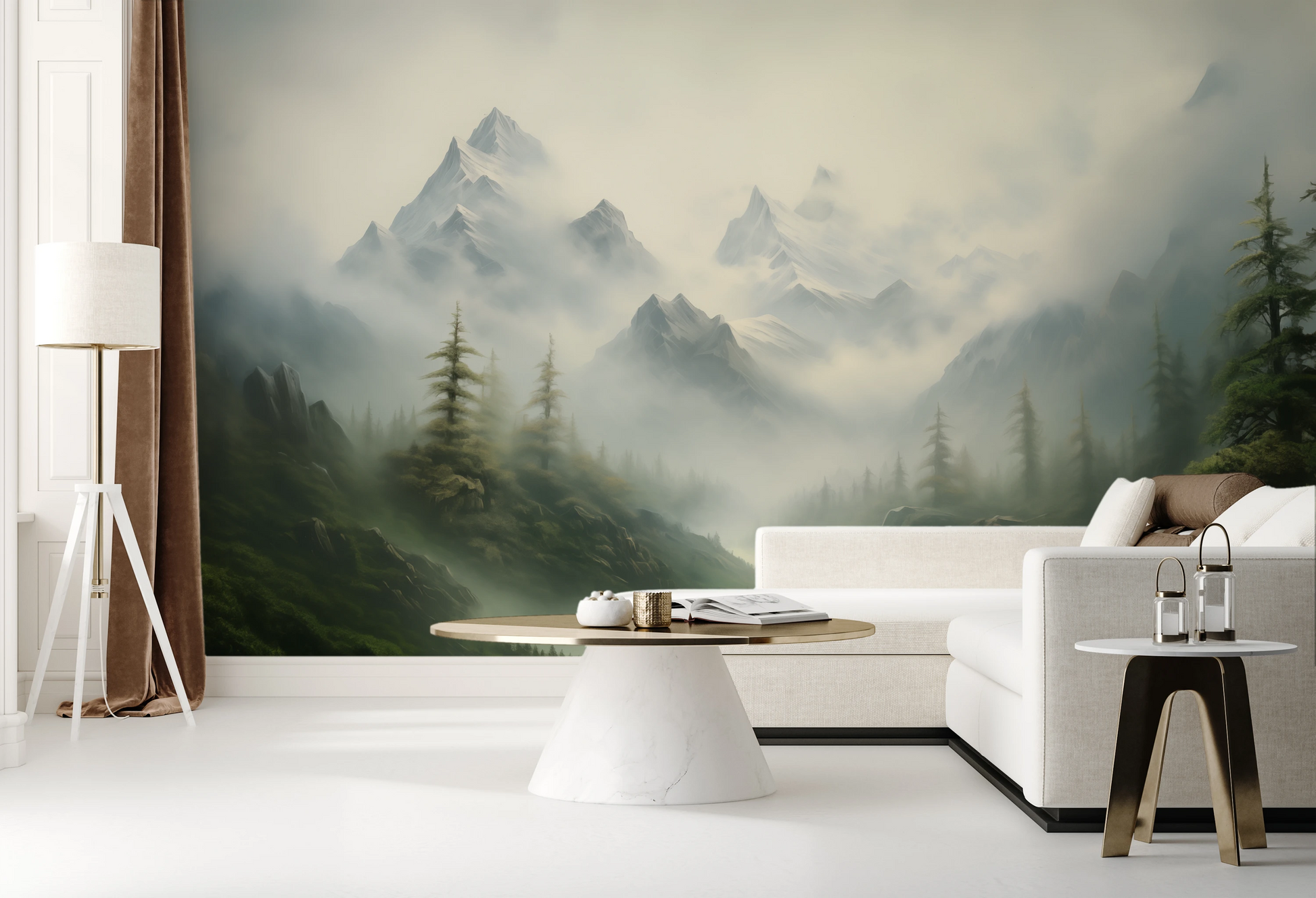 Fototapeta o nazwie Verdant Peaks użyta w aranzacji wnętrza.
