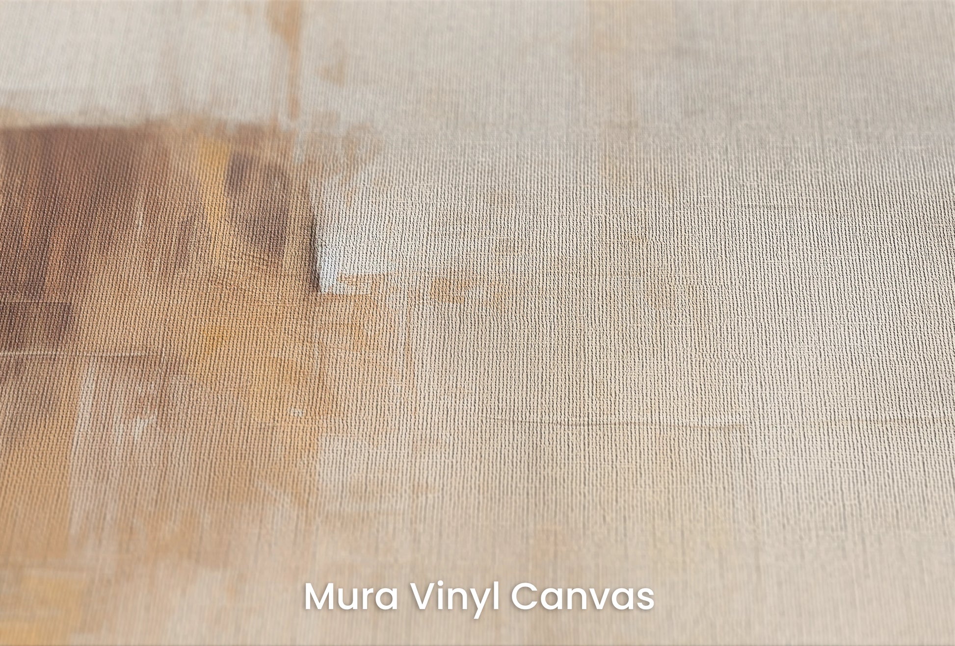 Zbliżenie na artystyczną fototapetę o nazwie Beige Mosaic na podłożu Mura Vinyl Canvas - faktura naturalnego płótna.
