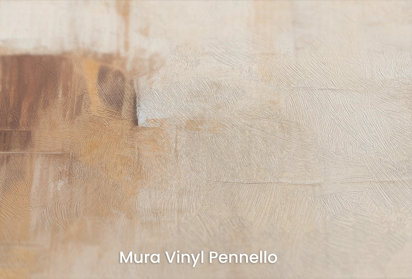 Zbliżenie na artystyczną fototapetę o nazwie Beige Mosaic na podłożu Mura Vinyl Pennello - faktura pociągnięć pędzla malarskiego.