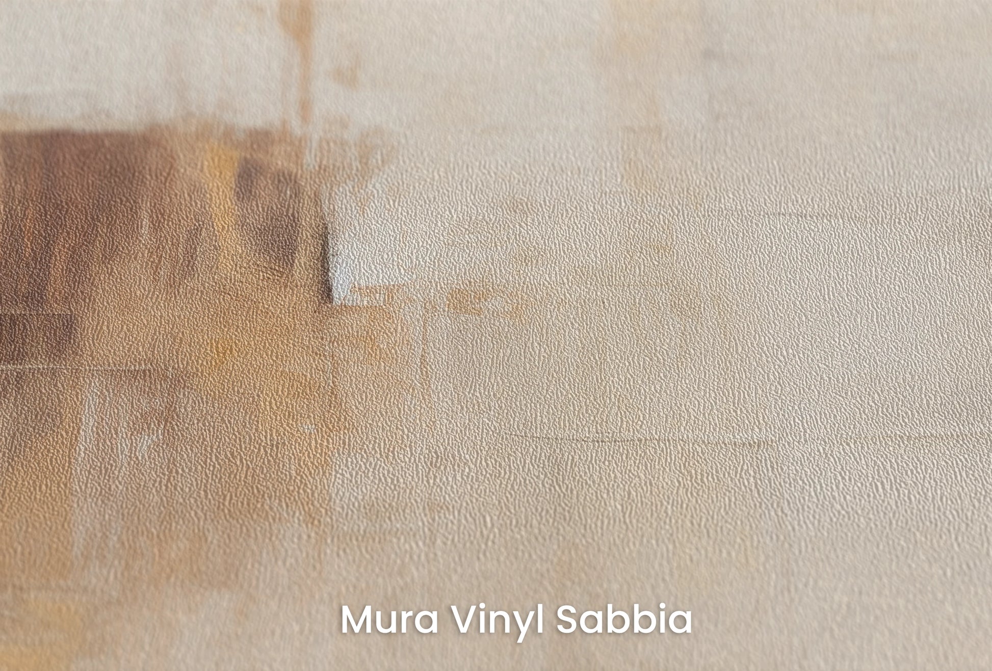 Zbliżenie na artystyczną fototapetę o nazwie Beige Mosaic na podłożu Mura Vinyl Sabbia struktura grubego ziarna piasku.