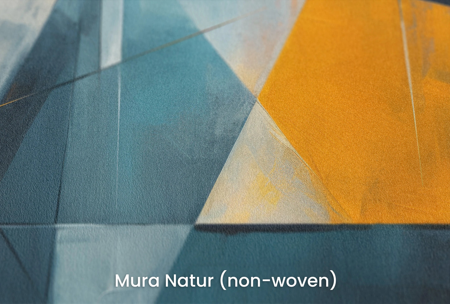 Zbliżenie na artystyczną fototapetę o nazwie Vibrant Geometric Contrast na podłożu Mura Natur (non-woven) - naturalne i ekologiczne podłoże.