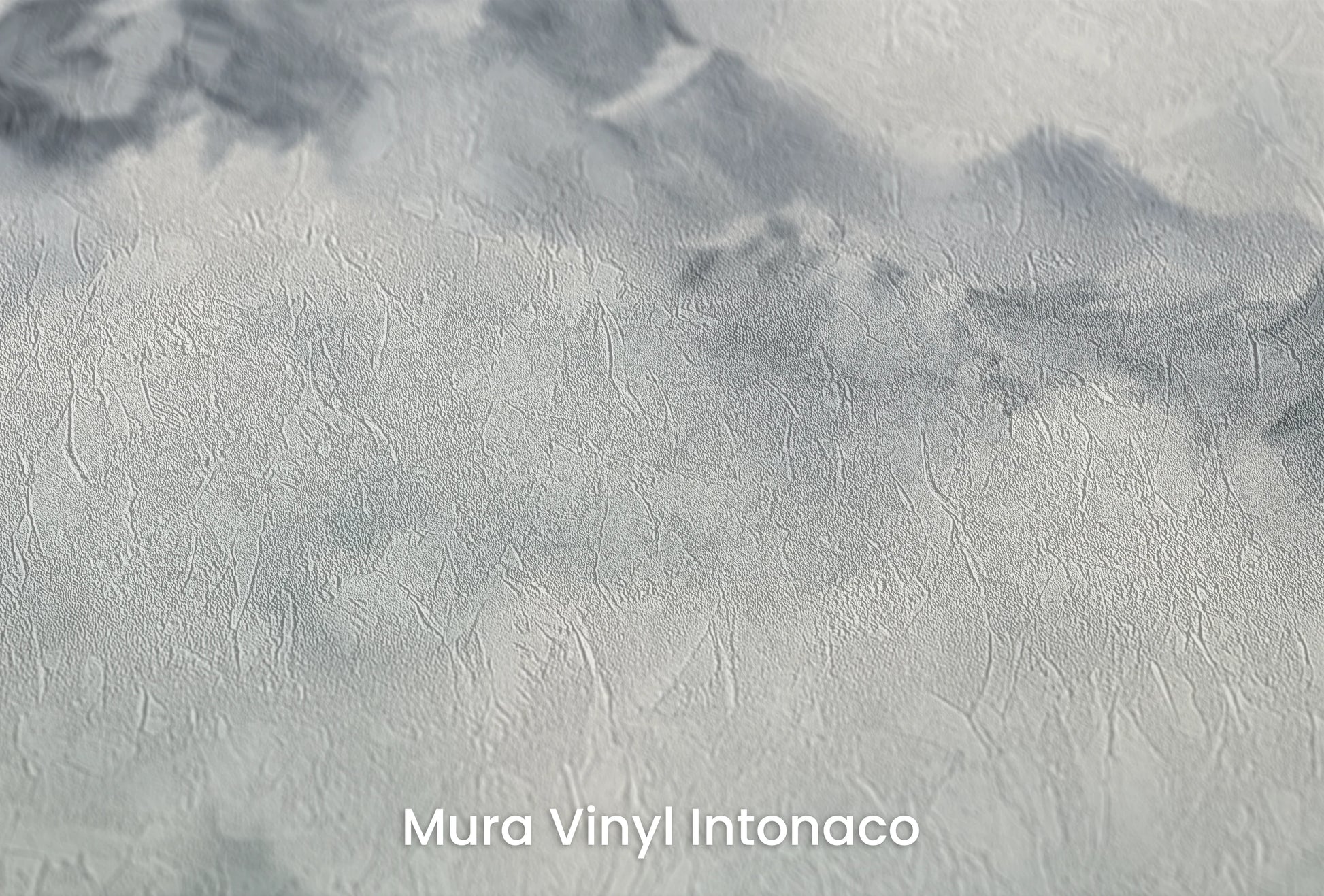 Zbliżenie na artystyczną fototapetę o nazwie Forested Summit na podłożu Mura Vinyl Intonaco - struktura tartego tynku.