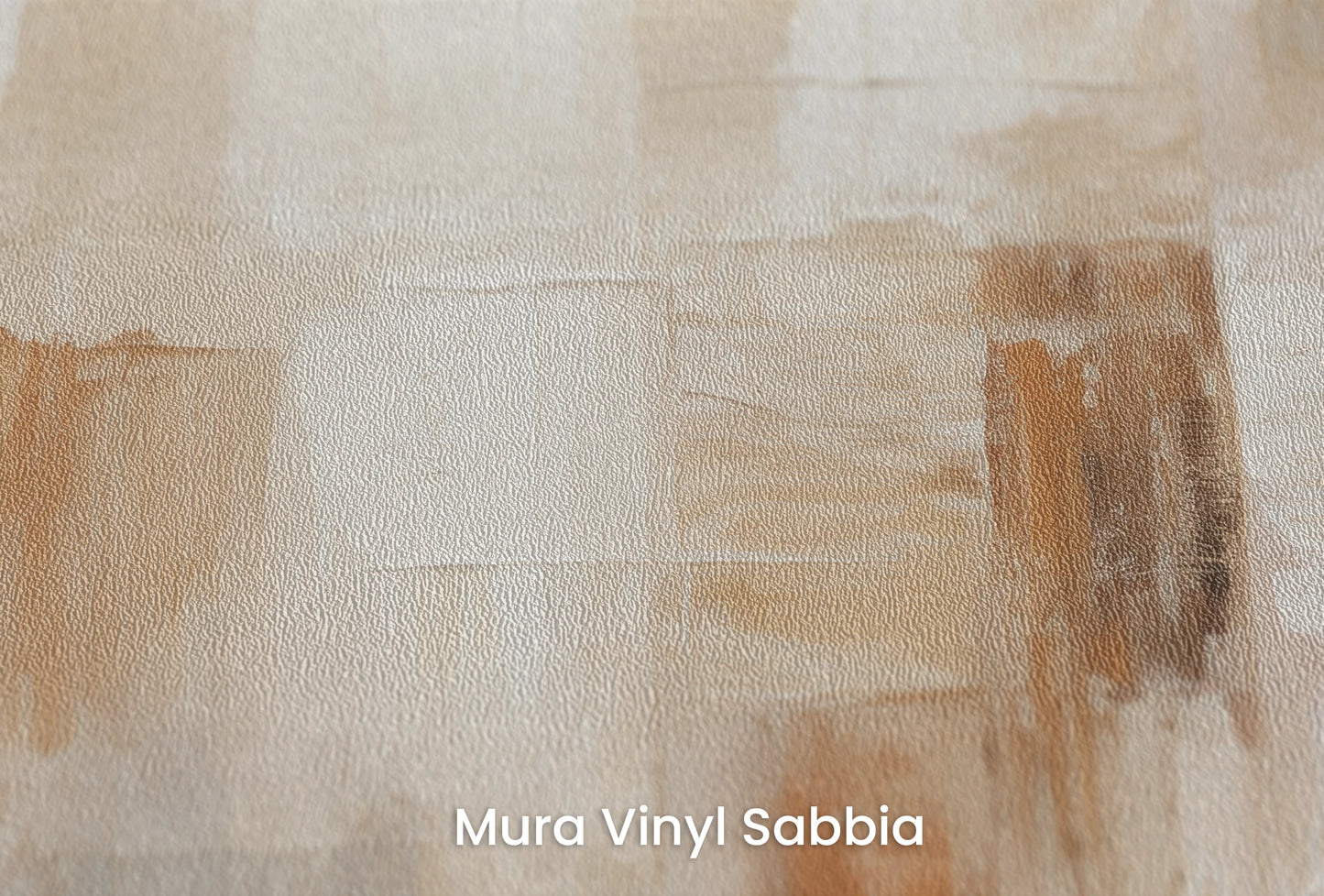 Zbliżenie na artystyczną fototapetę o nazwie Contemporary Beige na podłożu Mura Vinyl Sabbia struktura grubego ziarna piasku.