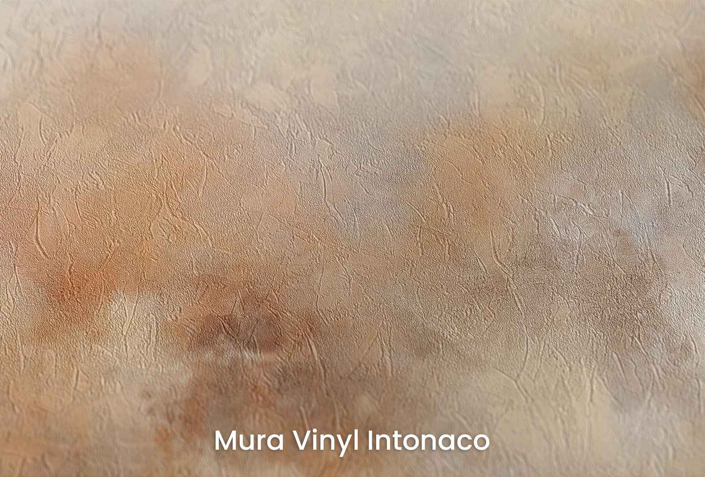 Zbliżenie na artystyczną fototapetę o nazwie AMBER DAWN ABSTRACT na podłożu Mura Vinyl Intonaco - struktura tartego tynku.