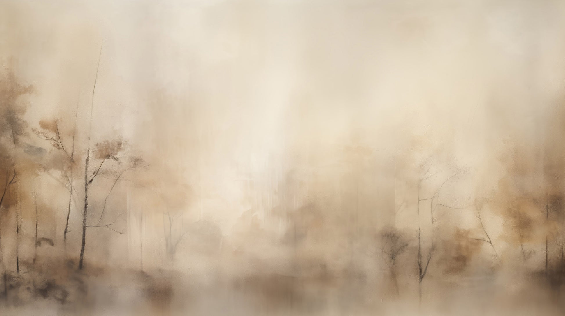 Prezentacja całego wzoru fototapety o nazwie MISTY FOREST MURAL