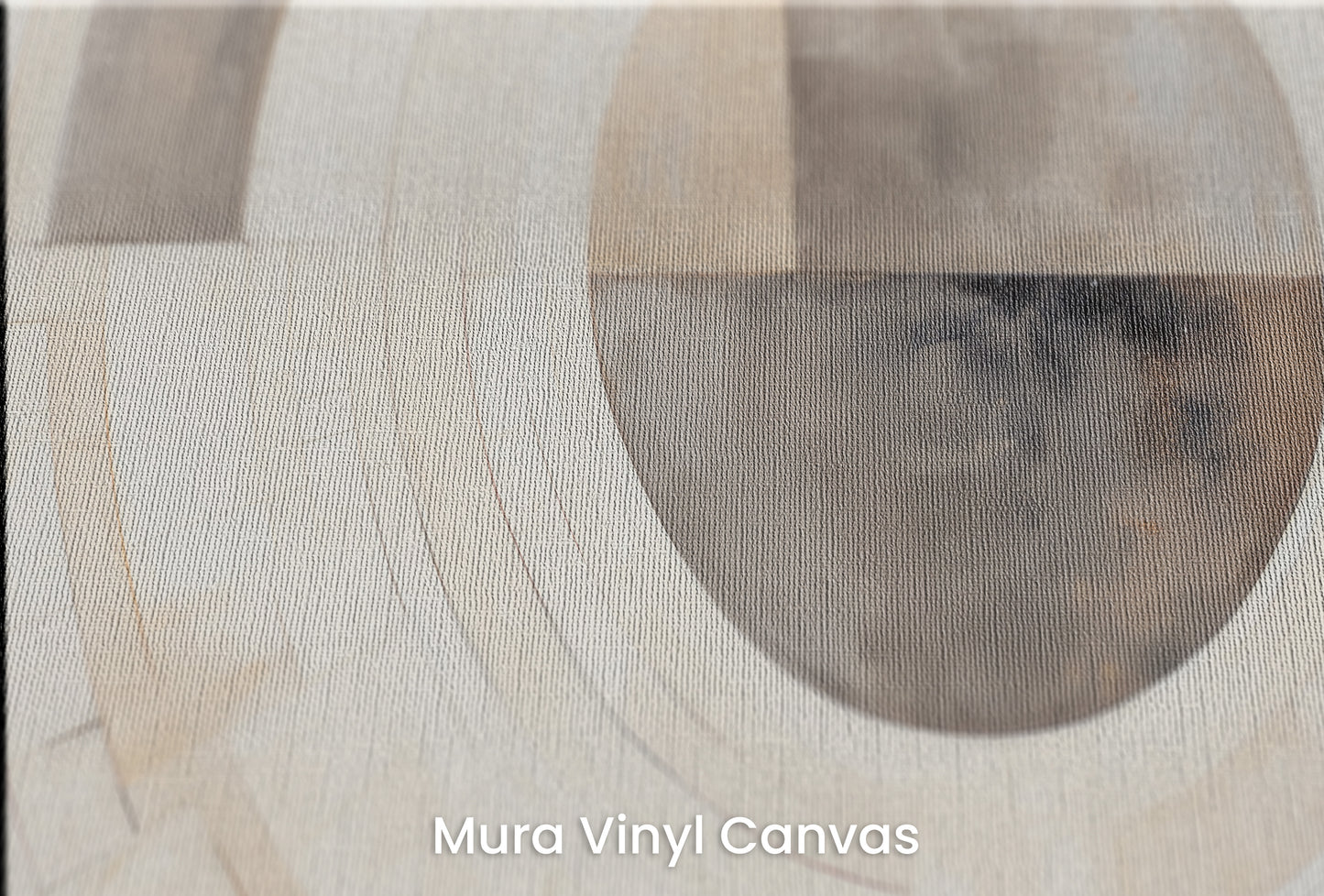 Zbliżenie na artystyczną fototapetę o nazwie GEOMETRIC SPHERICAL ECLIPSE na podłożu Mura Vinyl Canvas - faktura naturalnego płótna.