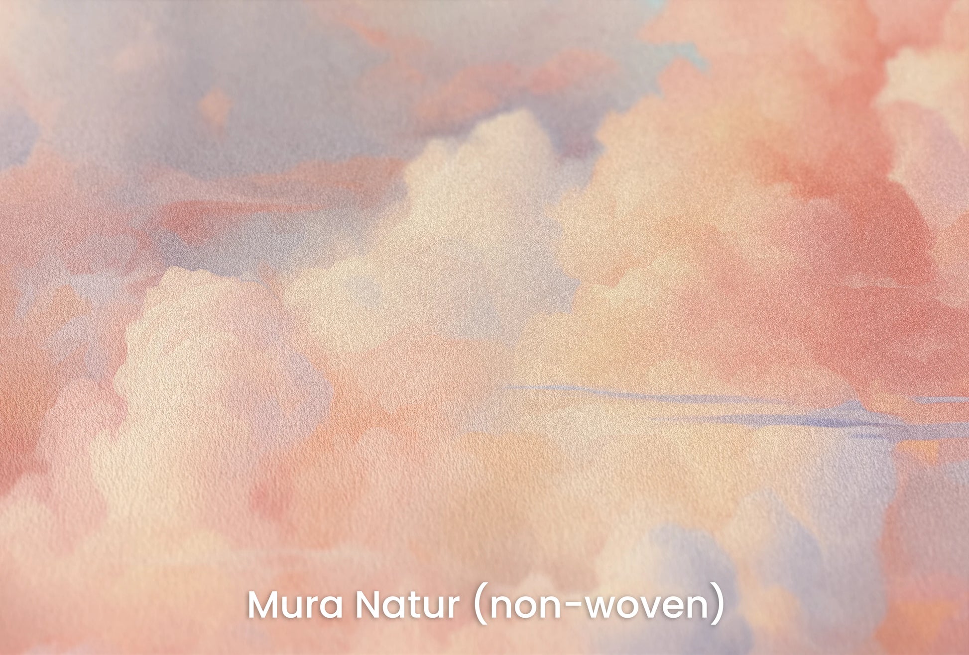 Zbliżenie na artystyczną fototapetę o nazwie Blushing Skies na podłożu Mura Natur (non-woven) - naturalne i ekologiczne podłoże.
