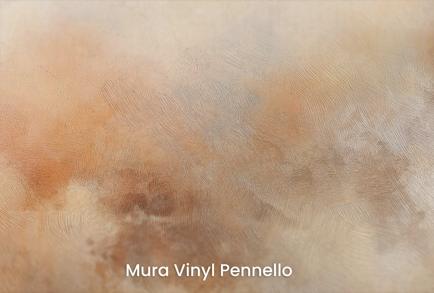 Zbliżenie na artystyczną fototapetę o nazwie AMBER DAWN ABSTRACT na podłożu Mura Vinyl Pennello - faktura pociągnięć pędzla malarskiego.