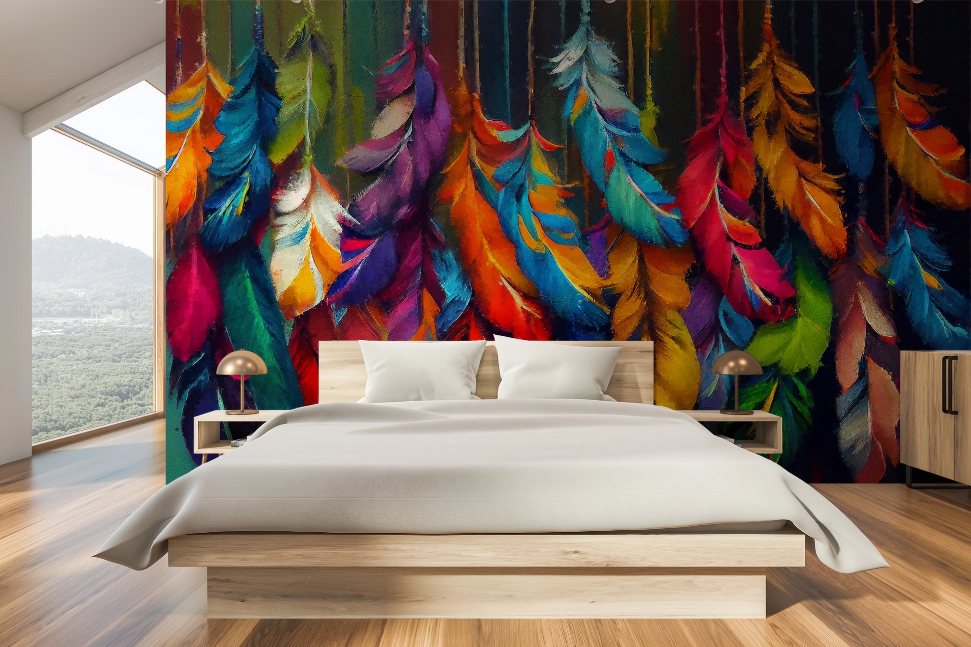 Fototapeta o nazwie Rainbow Plumage użyta w aranzacji wnętrza.