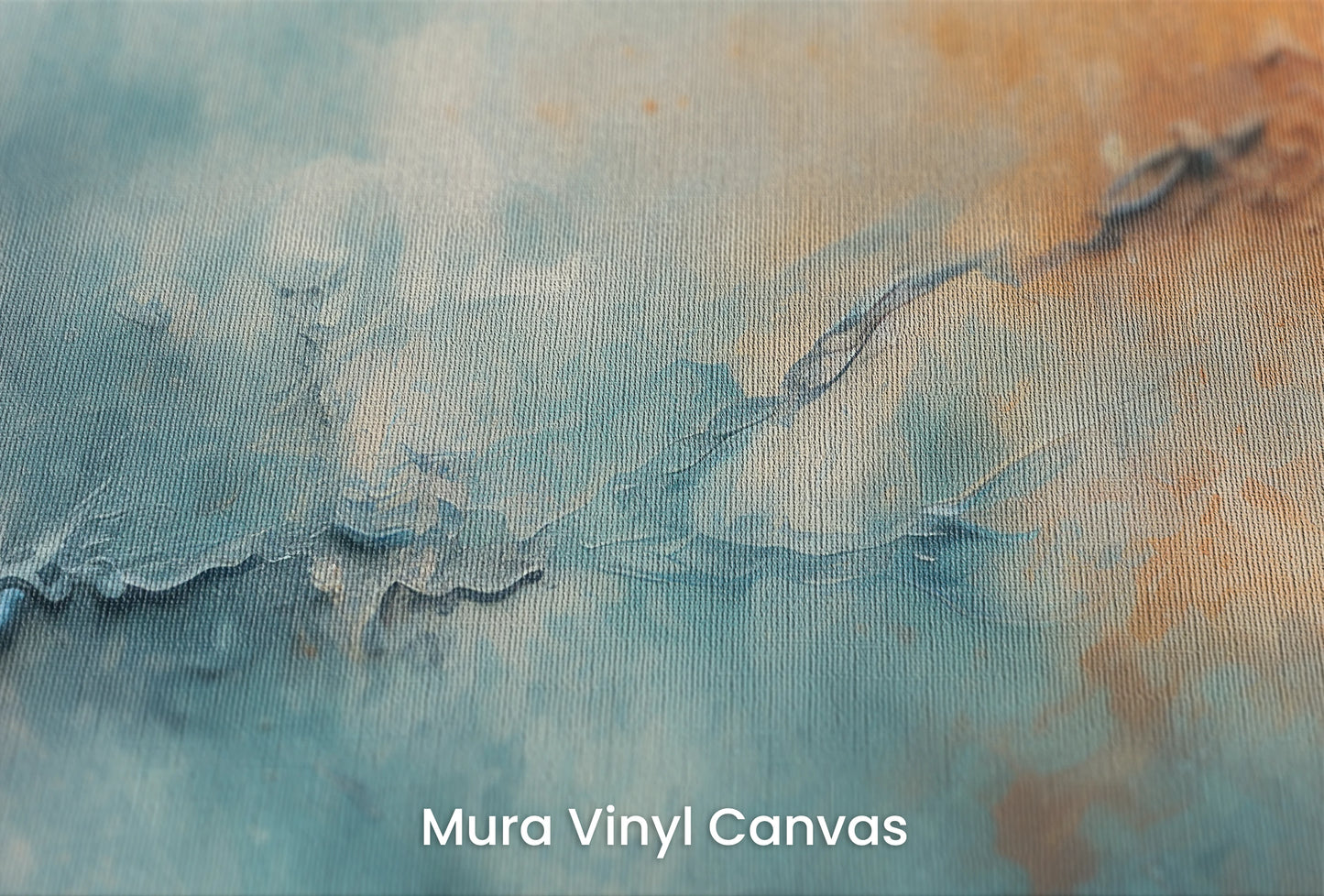Zbliżenie na artystyczną fototapetę o nazwie Neptune's Mystery na podłożu Mura Vinyl Canvas - faktura naturalnego płótna.