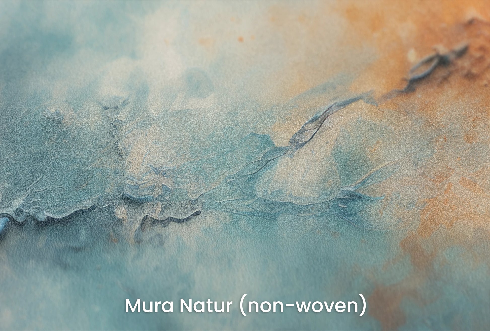 Zbliżenie na artystyczną fototapetę o nazwie Neptune's Mystery na podłożu Mura Natur (non-woven) - naturalne i ekologiczne podłoże.