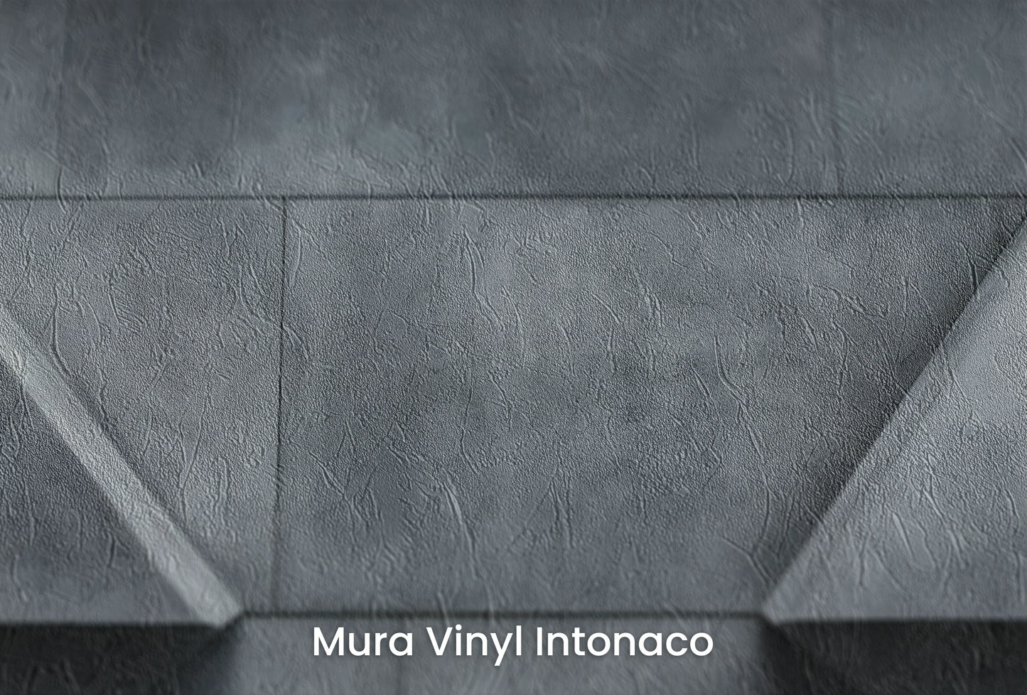 Zbliżenie na artystyczną fototapetę o nazwie Geometric Shadows na podłożu Mura Vinyl Intonaco - struktura tartego tynku.