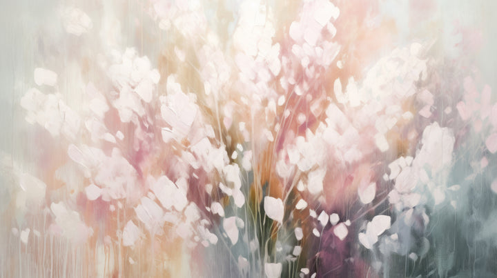 Prezentacja całego wzoru fototapety o nazwie Ethereal White Blossom