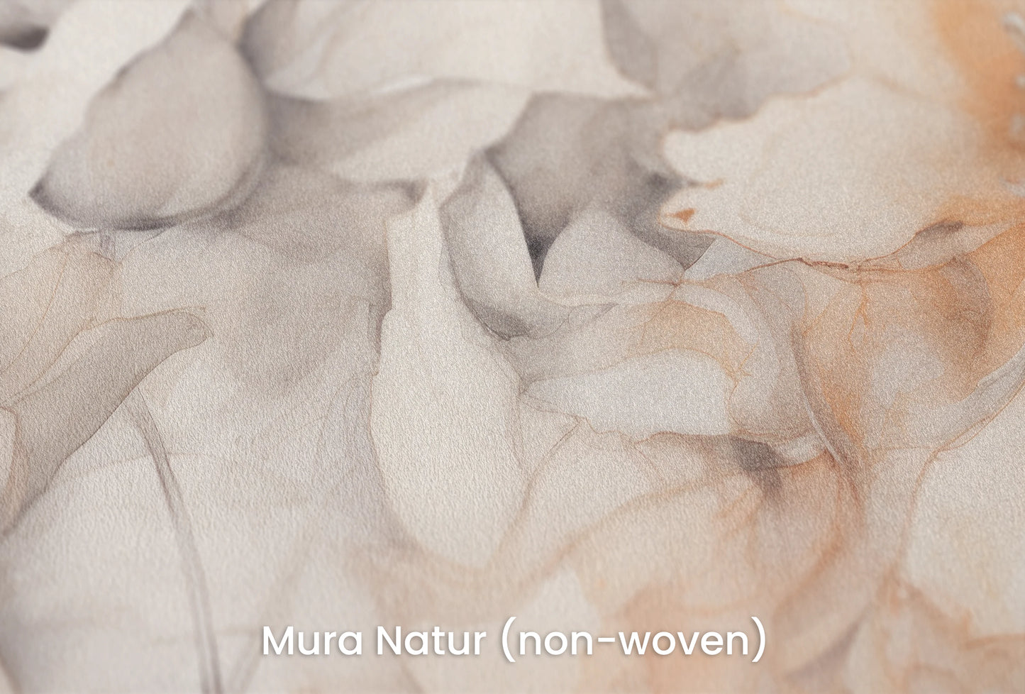 Zbliżenie na artystyczną fototapetę o nazwie Blush Harmony na podłożu Mura Natur (non-woven) - naturalne i ekologiczne podłoże.