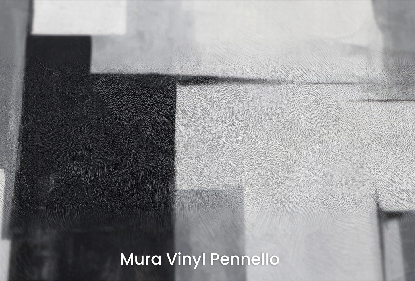 Zbliżenie na artystyczną fototapetę o nazwie Modern Geometric Balance na podłożu Mura Vinyl Pennello - faktura pociągnięć pędzla malarskiego.