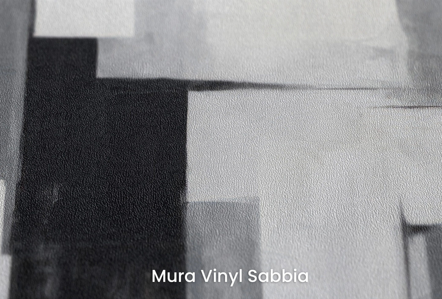 Zbliżenie na artystyczną fototapetę o nazwie Modern Geometric Balance na podłożu Mura Vinyl Sabbia struktura grubego ziarna piasku.