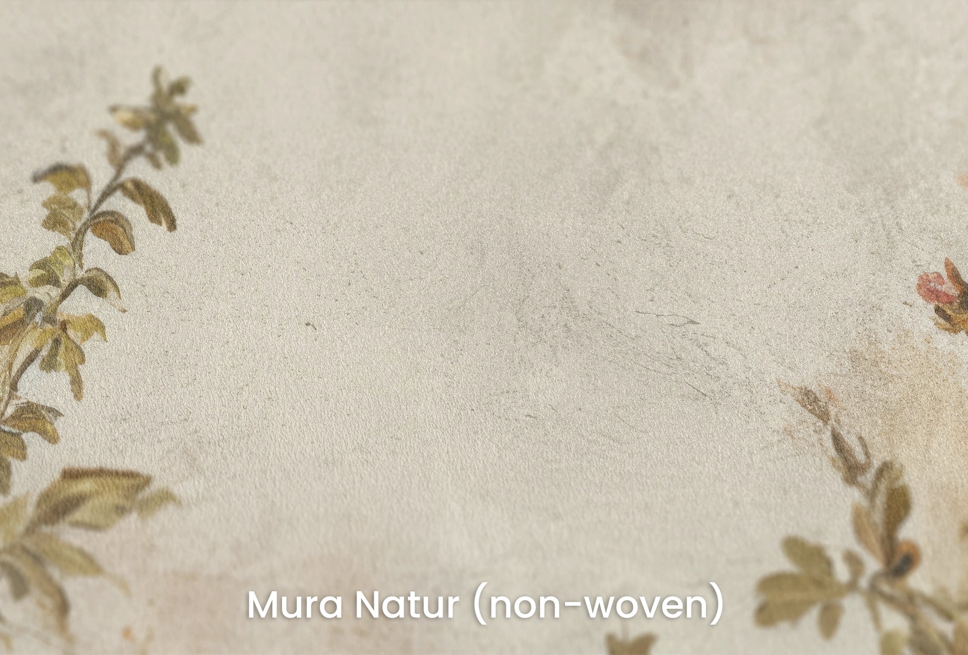 Zbliżenie na artystyczną fototapetę o nazwie Vintage Rose Garden na podłożu Mura Natur (non-woven) - naturalne i ekologiczne podłoże.