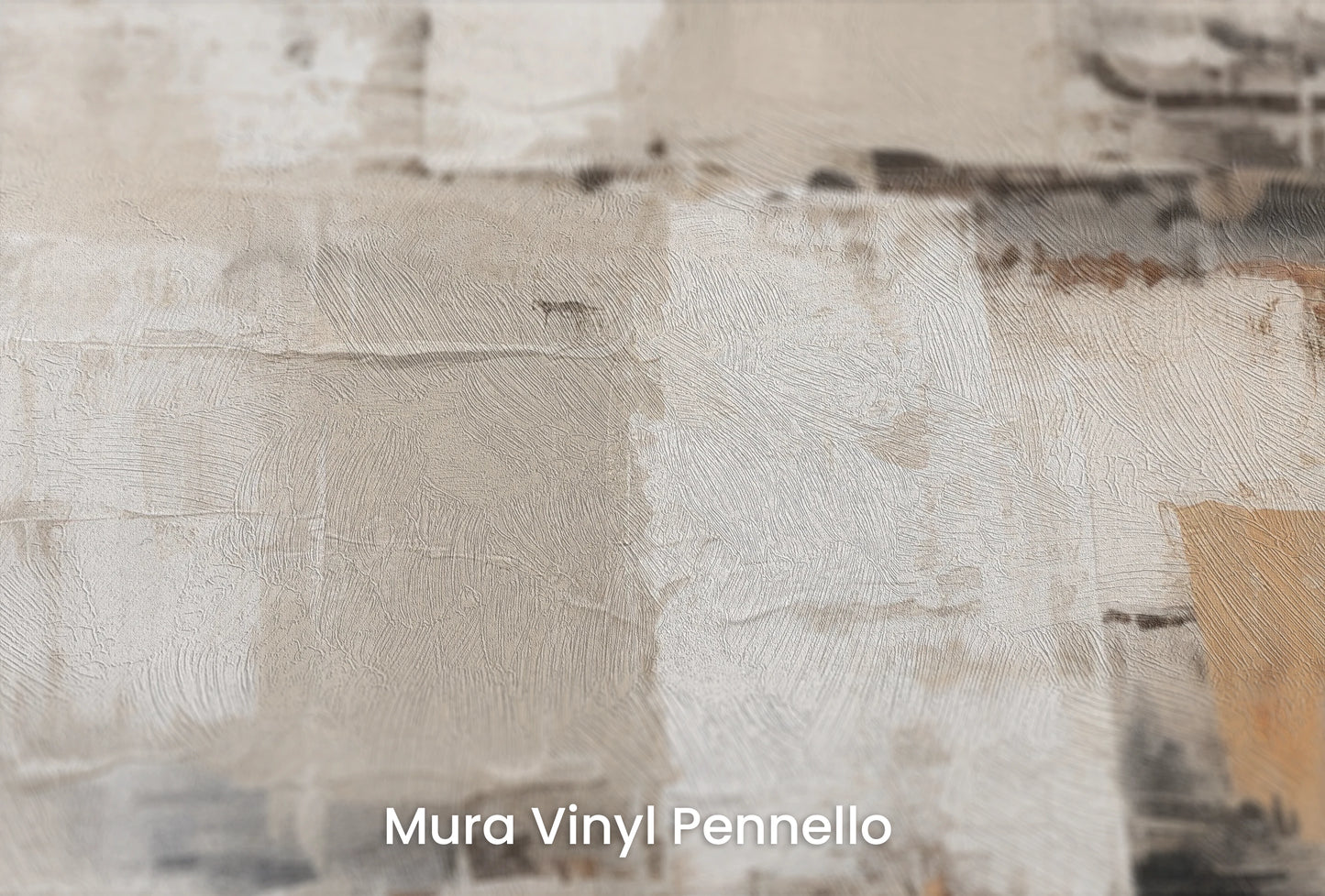 Zbliżenie na artystyczną fototapetę o nazwie Abstract Impressions na podłożu Mura Vinyl Pennello - faktura pociągnięć pędzla malarskiego.