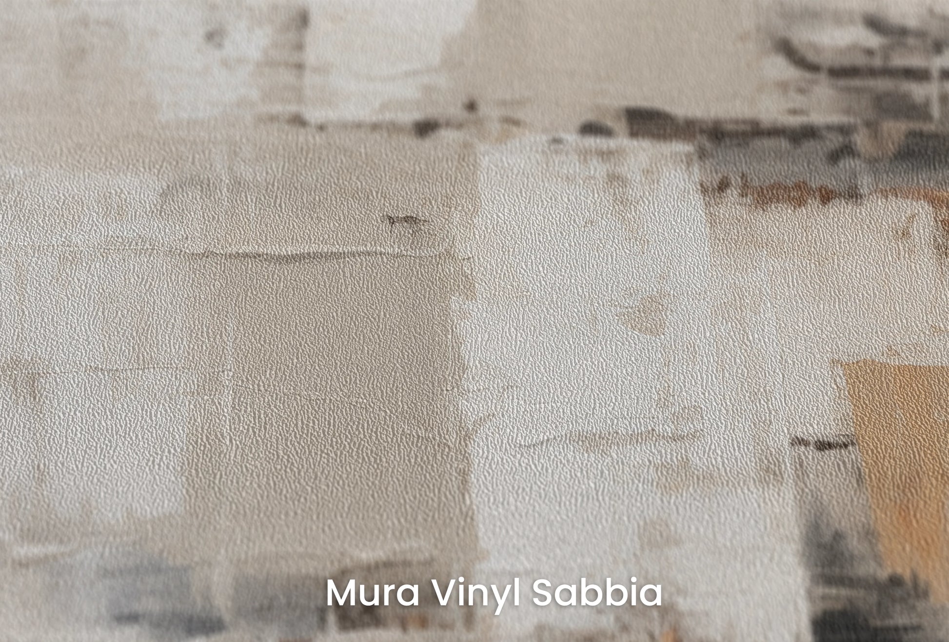Zbliżenie na artystyczną fototapetę o nazwie Abstract Impressions na podłożu Mura Vinyl Sabbia struktura grubego ziarna piasku.