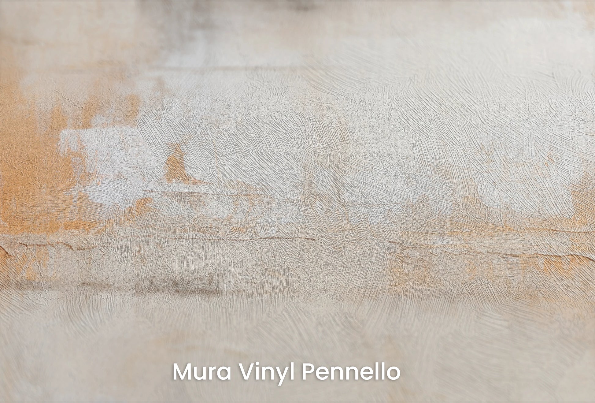 Zbliżenie na artystyczną fototapetę o nazwie Contemporary Whites na podłożu Mura Vinyl Pennello - faktura pociągnięć pędzla malarskiego.