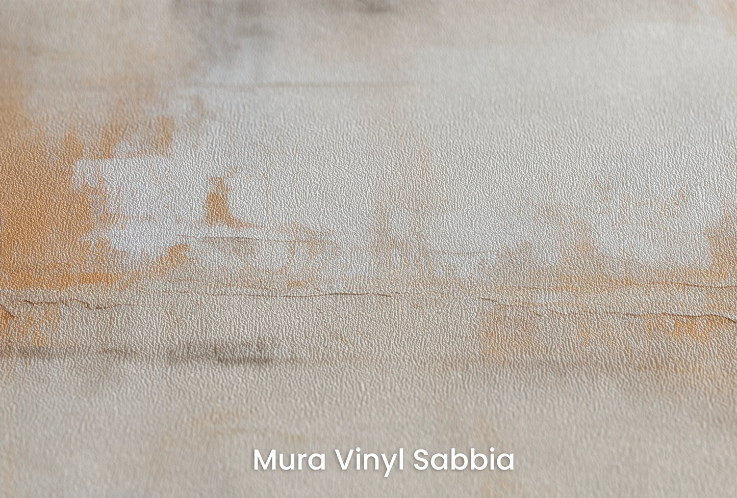 Zbliżenie na artystyczną fototapetę o nazwie Contemporary Whites na podłożu Mura Vinyl Sabbia struktura grubego ziarna piasku.