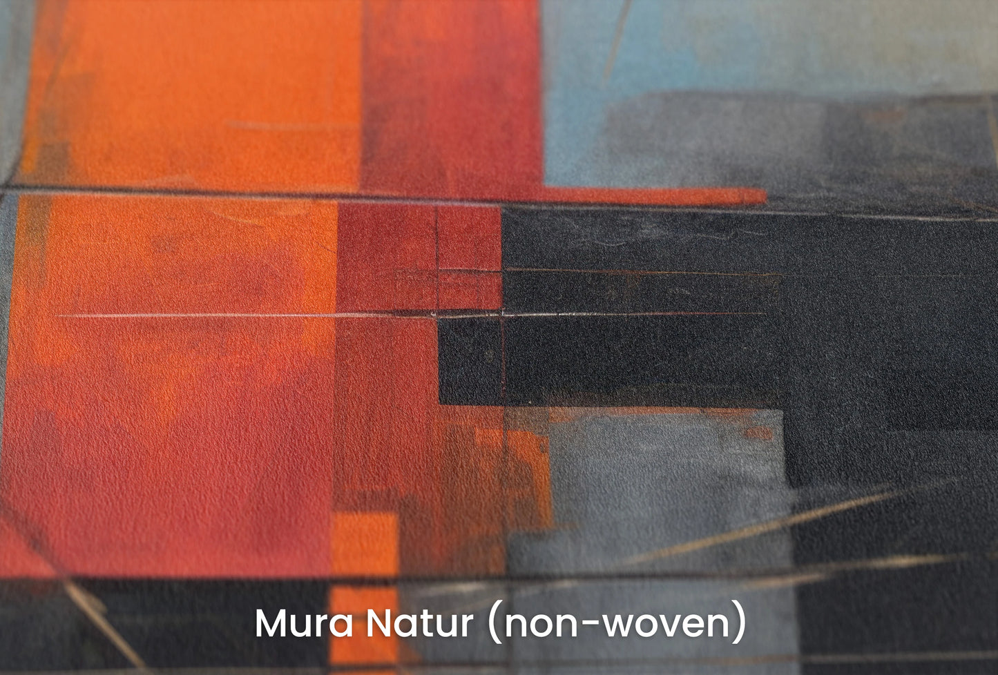 Zbliżenie na artystyczną fototapetę o nazwie Modern Color Blocks na podłożu Mura Natur (non-woven) - naturalne i ekologiczne podłoże.
