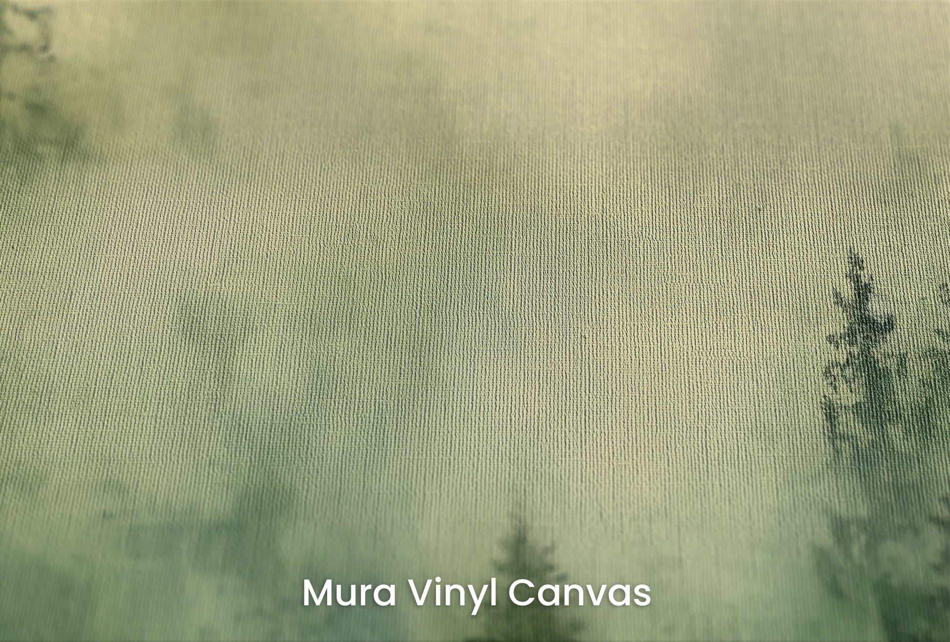 Zbliżenie na artystyczną fototapetę o nazwie Złocisty Las na podłożu Mura Vinyl Canvas - faktura naturalnego płótna.